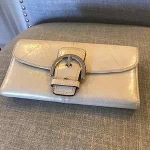 EUC coach iridescent gold wallet